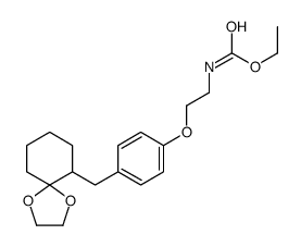 ethyl N-[2-[4-(1,4-dioxaspiro[4.5]decan-6-ylmethyl)phenoxy]ethyl]carbamate Structure