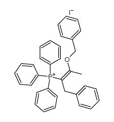 triphenyl(1-benzyl-2-benzyloxy-1-propenyl)phosphonium iodide结构式