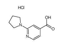 2-(1-pyrrolidinyl)-4-pyridinecarboxylic acid hydrochloride Structure