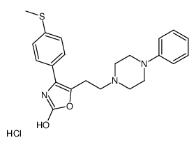 4-(4-methylsulfanylphenyl)-5-[2-(4-phenylpiperazin-1-yl)ethyl]-3H-1,3-oxazol-2-one,hydrochloride Structure