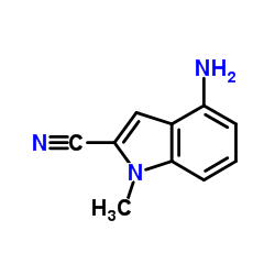 4-Amino-1-methyl-1H-indole-2-carbonitrile结构式