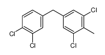 1,3-dichloro-5-[(3,4-dichlorophenyl)methyl]-2-methylbenzene Structure