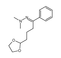 1-phenyl-4-(1,3-dioxolan-2-yl)butan-1-one N,N-dimethylhydrazone结构式