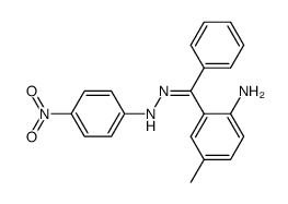 4-Methyl-2-{[(4-nitro-phenyl)-hydrazono]-phenyl-methyl}-phenylamine结构式