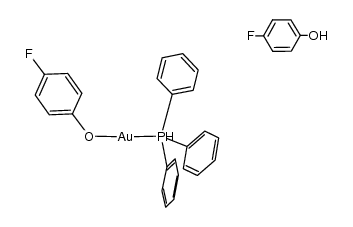 p-fluorophenolato(triphenylphosphine)gold*p-fluorophenol Structure