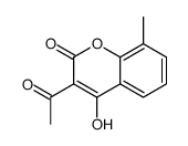 3-acetyl-4-hydroxy-8-methylchromen-2-one Structure