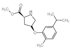 Methyl (2S,4S)-4-(5-isopropyl-2-methylphenoxy)-2-pyrrolidinecarboxylate结构式