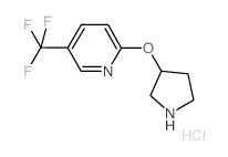 2-(3-Pyrrolidinyloxy)-5-(trifluoromethyl)pyridinehydrochloride structure