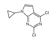 2,4-二氯-7-环丙基-7H-吡咯并[2,3-d]嘧啶结构式