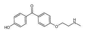 (4-Hydroxyphenyl)[4-[2-(Methylamino)ethoxy]phenyl]Methanone结构式