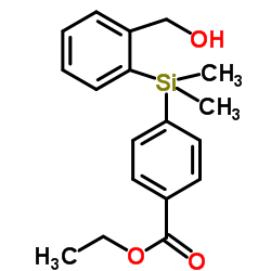 2-([4-(Ethoxycarbonyl)phenyl]dimethylsilyl)benzyl alcohol结构式