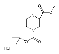 (R)-4-N-BOC-PIPERAZINE-2-CARBOXYLIC ACID METHYL ESTER-HCl Structure