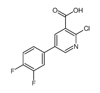 2-chloro-5-(3,4-difluorophenyl)pyridine-3-carboxylic acid结构式