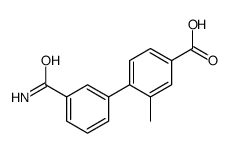 4-(3-carbamoylphenyl)-3-methylbenzoic acid结构式