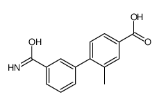 4-(3-carbamoylphenyl)-3-methylbenzoic acid Structure