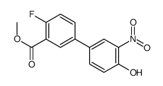 methyl 2-fluoro-5-(4-hydroxy-3-nitrophenyl)benzoate结构式