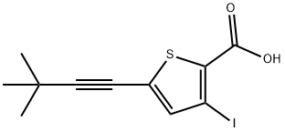 5-(3,3-Dimethylbut-1-ynyl)-3-iodothiophene-2-carboxylic acid图片