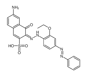 6-amino-3-[(2-ethoxy-4-phenyldiazenylphenyl)hydrazinylidene]-4-oxonaphthalene-2-sulfonic acid结构式