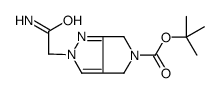 tert-butyl 2-(2-amino-2-oxoethyl)-4,6-dihydropyrrolo[3,4-c]pyrazole-5-carboxylate Structure