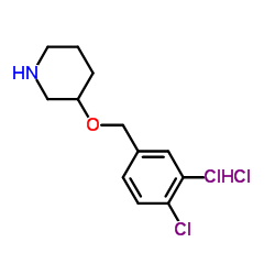 3-[(3,4-Dichlorobenzyl)oxy]piperidine hydrochloride (1:1) Structure