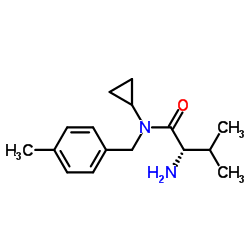N-Cyclopropyl-N-(4-methylbenzyl)-L-valinamide结构式