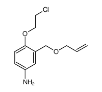 3-(allyloxymethyl)-4-(2-chloroethoxy)benzenamine structure