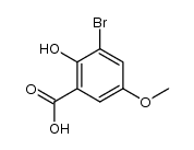 3-bromo-2-hydroxy-5-methoxy-benzoic acid Structure