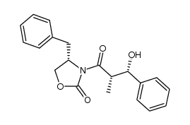 (4S)-3-[(2S,3S)-3-hydroxy-2-methyl-3-phenylpropanoyl]-4-benzyl-2-oxazolidinone Structure