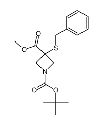 1-(tert-butyl) 3-methyl 3-(benzylthio)azetidine-1,3-dicarboxylate结构式
