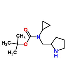 2-Methyl-2-propanyl cyclopropyl(2-pyrrolidinylmethyl)carbamate结构式