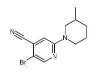 5-bromo-2-(3-methylpiperidin-1-yl)pyridine-4-carbonitrile Structure