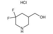 (5,5-difluoropiperidin-3-yl)methanol hydrochloride Structure
