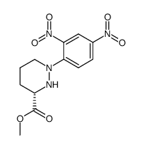 Methyl (3S)-1-(2,4-dinitrophenyl)-1,2,3,4,5,6-hexahydropyridazine-3-carboxylate结构式