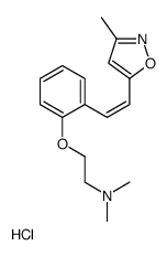 N,N-dimethyl-2-[2-[(E)-2-(3-methyloxazol-5-yl)ethenyl]phenoxy]ethanami ne hydrochloride structure