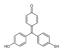 4-[(4-hydroxyphenyl)-(4-sulfanylphenyl)methylidene]cyclohexa-2,5-dien-1-one Structure