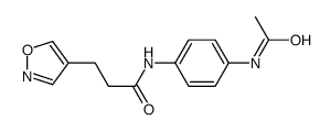 N-(4-acetamidophenyl)-3-(1,2-oxazol-4-yl)propanamide结构式