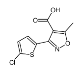 3-(5-chloro-2-thienyl)-5-methylisoxazole-4-carboxylic acid structure