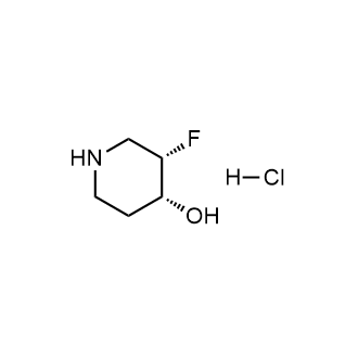 (3S,4R)-3-Fluoropiperidin-4-ol hydrochloride structure