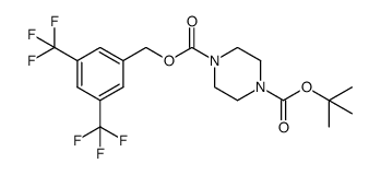 1-(3,5-bis(trifluoromethyl)benzyl) 4-(tert-butyl) piperazine-1,4-dicarboxylate Structure