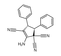 (+/-)-(4R,5R)-2-amino-1,3,3-tricyano-4,5-diphenylcyclopentene结构式