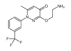 3-(2-aminoethoxy)-6-methyl-1-[3-(trifluoromethyl)phenyl]pyridazin-4-on e结构式