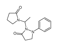 2-[1-(2-oxopyrrolidin-1-yl)ethyl]-1-phenylpyrazolidin-3-one结构式