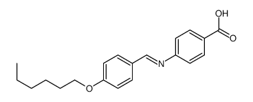 4-[(4-hexoxyphenyl)methylideneamino]benzoic acid结构式