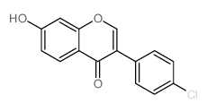 3-(4-氯苯基)-7-羟基苯并吡喃-4-酮结构式