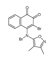 3-bromo-N-bromo-N-(3,4-dimethyl-5-isoxazolyl)-4-amino-1,2-naphthoquinone结构式