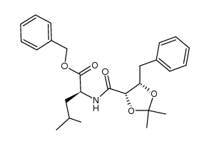 (S)-benzyl 2-((4S,5S)-5-benzyl-2,2-dimethyl-1,3-dioxolane-4-carboxamido)-4-methylpentanoate Structure