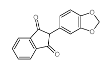 1H-Indene-1,3(2H)-dione,2-(1,3-benzodioxol-5-yl)- Structure
