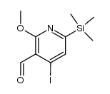 4-Iodo-2-Methoxy-6-triMethylsilanyl-pyridine-3-carbaldehyde结构式