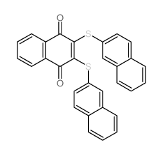 2,3-bis(naphthalen-2-ylsulfanyl)naphthalene-1,4-dione结构式