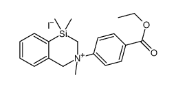 ethyl 4-(1,1,3-trimethyl-2,4-dihydro-3,1-benzazasilin-3-ium-3-yl)benzoate,iodide结构式